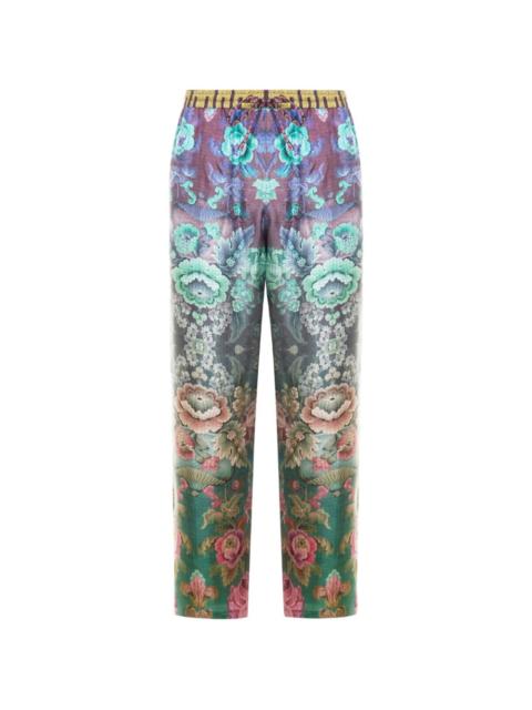 Pierre-Louis Mascia Aloe floral straight-leg trousers