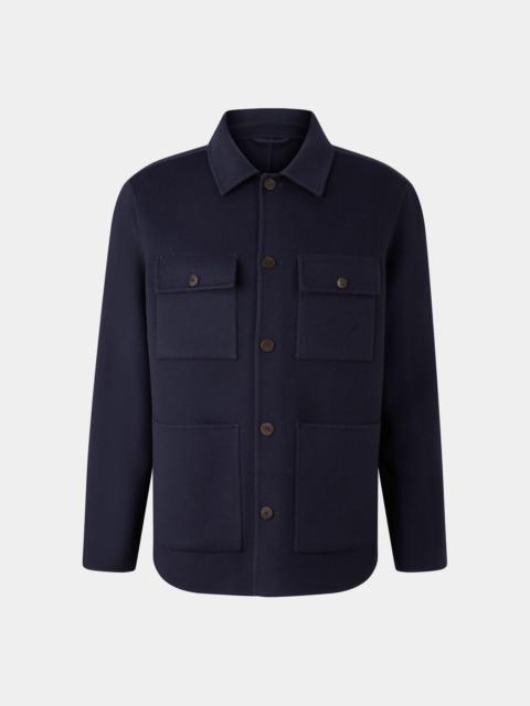 BOGNER Double-face overshirt Larry in Navy blue