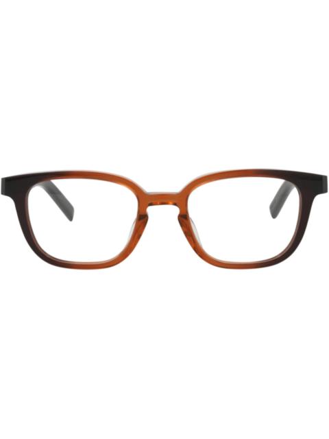 Berluti Berluti Square-Frame Acetate Optical Frames Orange Black Transparent (BL50003I-50-044)