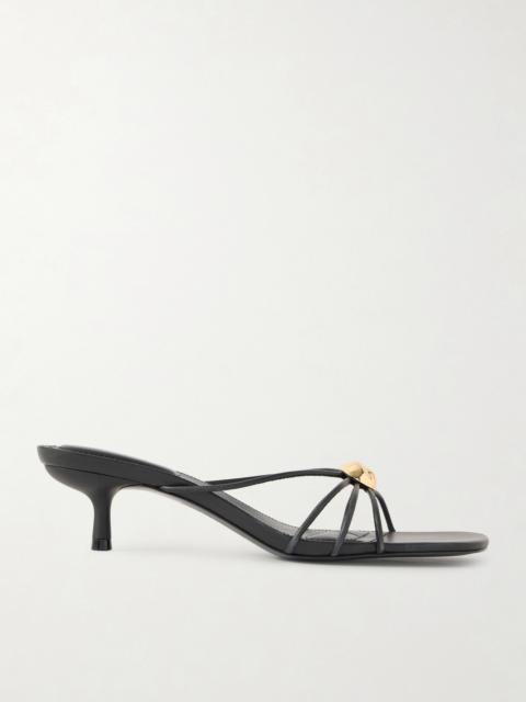 SIMKHAI Amaya Embellished Leather Mules