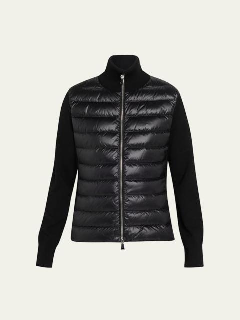 Moncler Combo Down Short Cardigan