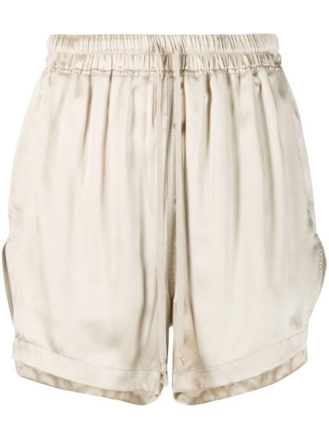 drawstring silk shorts