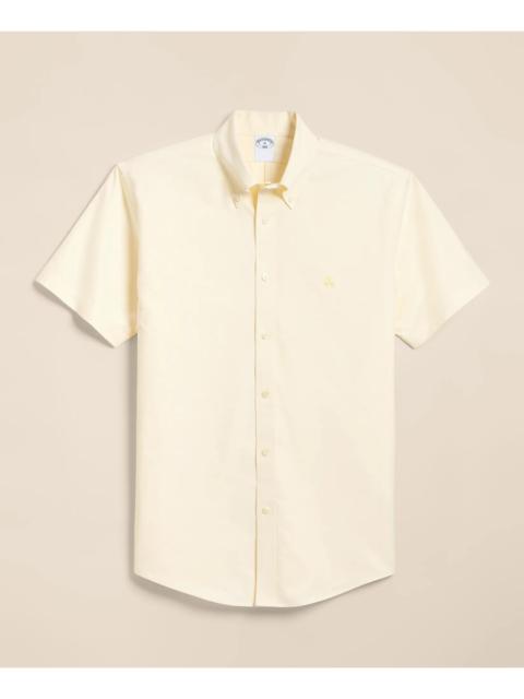 Brooks Brothers Stretch Non-Iron Cotton-Oxford Polo Button-Down Short-Sleeve Sport Shirt
