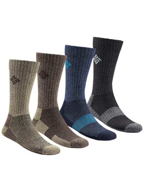 Columbia Men's Moisture Control Basic Crew Socks - 4 Pack