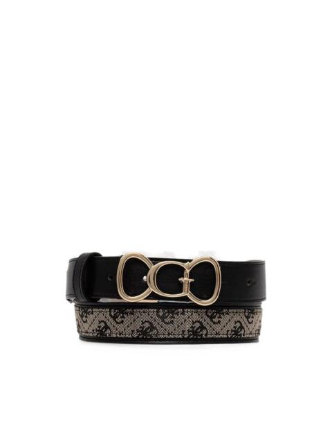 GUESS USA 4G Peony logo-plaque reversible belt