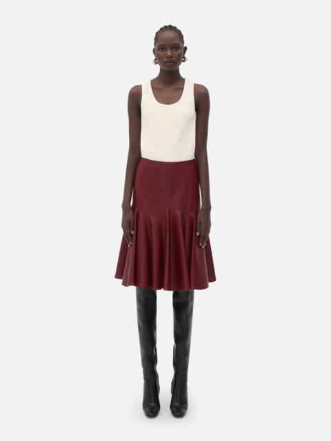 Bottega Veneta Leather A-Line Skirt