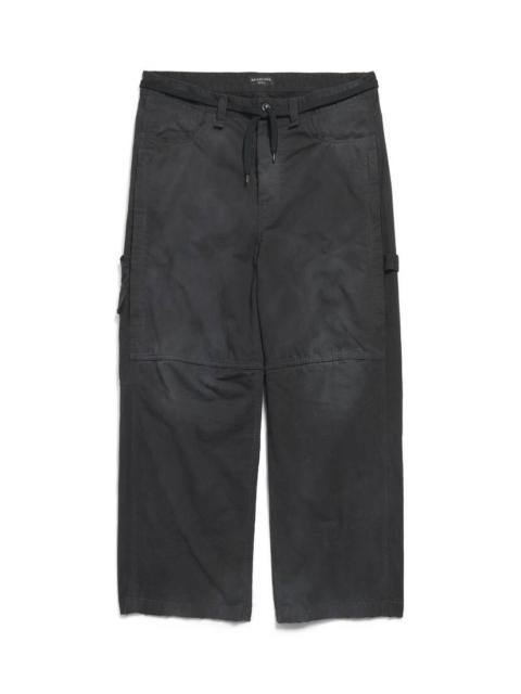 Cropped Skater Pants in Black