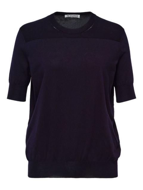 Jil Sander mesh-panel short-sleeve top