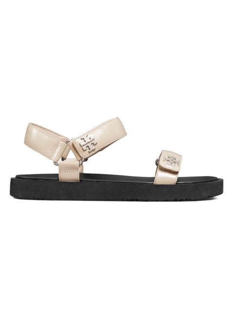 TORY BURCH Women's Kira Ultralight Leather Sandals - Stone Gray