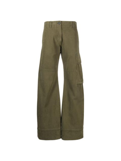 We11done wide-leg cargo trousers