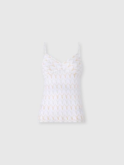 Missoni Tone-on-tone zig zag lace tank top
