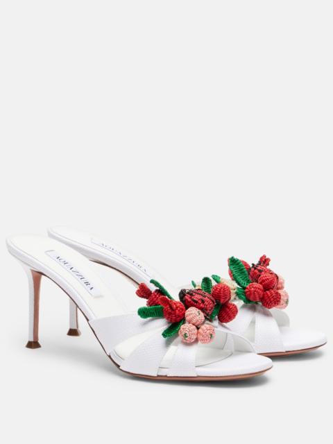 AQUAZZURA Botanica raffia mules