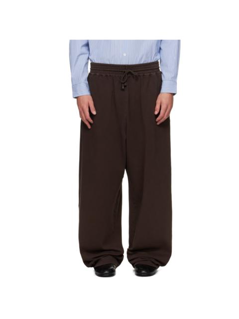 HED MAYNER Brown Embroidered Sweatpants