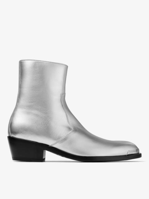 JIMMY CHOO Sammy/M
Silver Metallic Nappa Ankle Boots