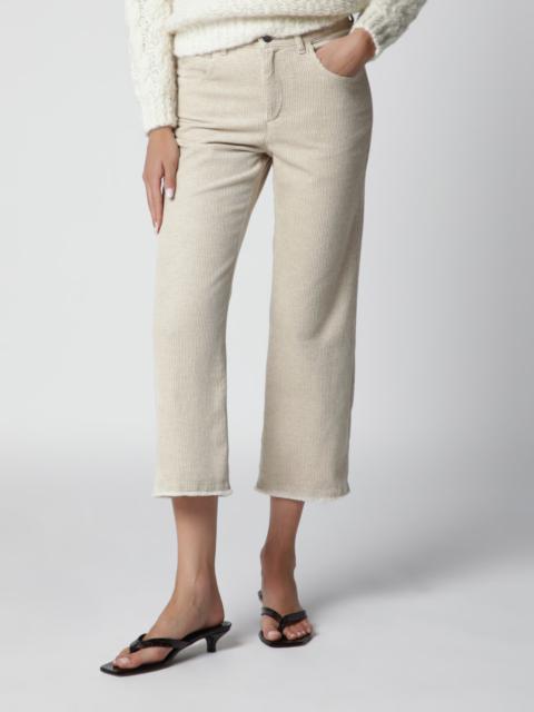 Isabel Marant Étoile Écru corduroy capri trousers