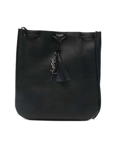 SAINT LAURENT medium Jean Flat tassel-charm shoulder bag