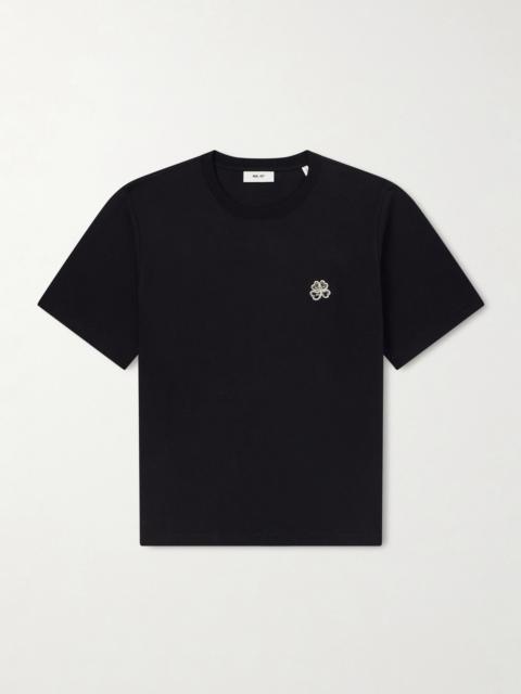 NN07 Jett 30026 Logo-Embroidered Organic Cotton-Jersey T-Shirt
