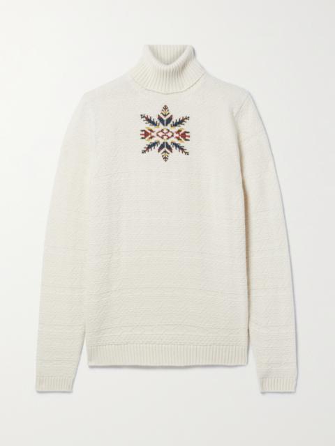 Loro Piana Dolcevita Bernina Jacquard-knit Cashmere Turtleneck Sweater