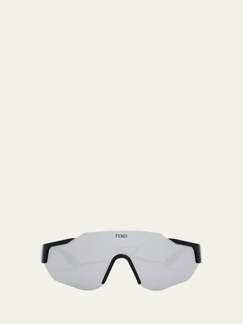 FENDI Men's Rimless Nylon Wrap Sunglasses with Lanyard