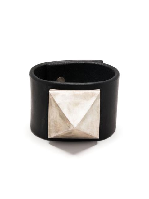 TOGA PULLA Black Double Buckle Bangle Bracelet | REVERSIBLE