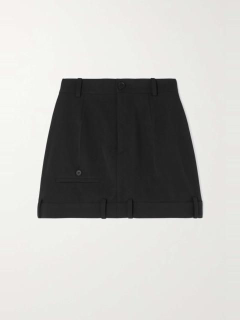BALENCIAGA Wool-twill mini skirt