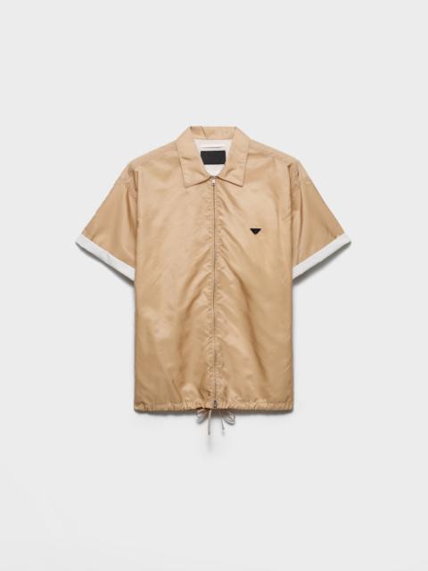 Prada Short-sleeved Re-Nylon zipper shirt