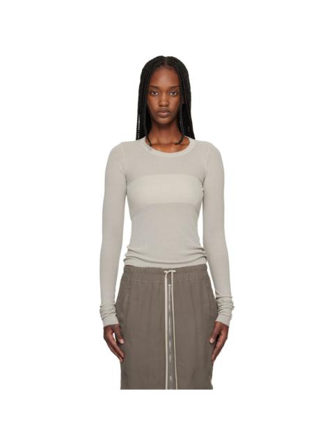 Rick Owens Off-White Temple Cropped Rib LS T-shirt