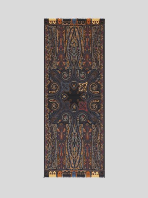 Etro PRINTED WOOL AND SILK SCARF