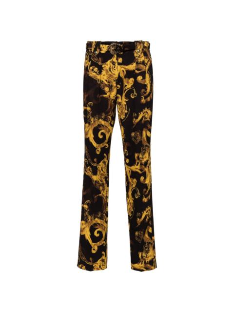 Barocco-print tapered trousers
