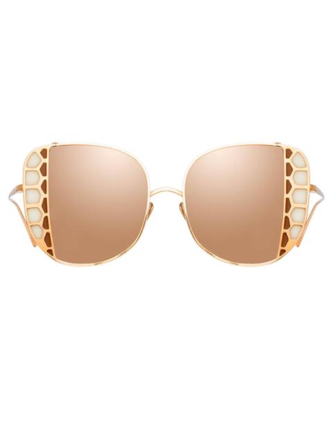 AMELIA OVERSIZED SUNGLASSES IN ROSE GOLD