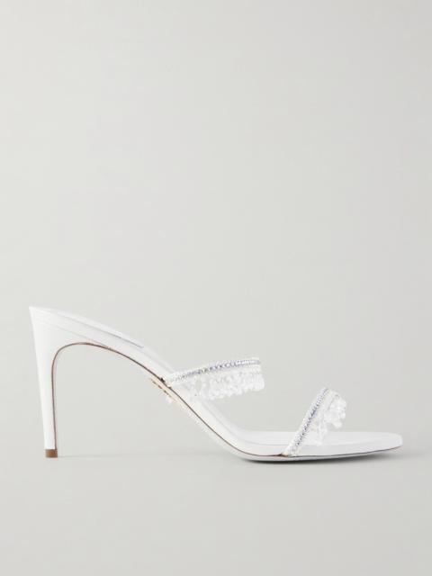 RENE CAOVILLA Crystal-embellished Satin Sandals