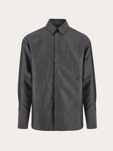 FERRAGAMO Silk and mohair jersey shirt