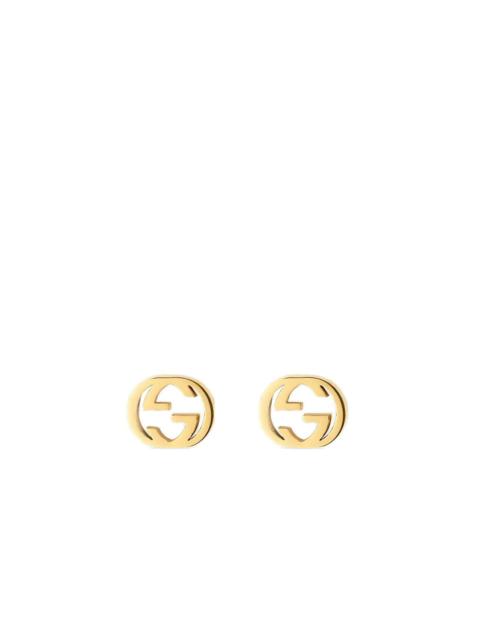 18kt yellow gold Interlocking G stud earrings