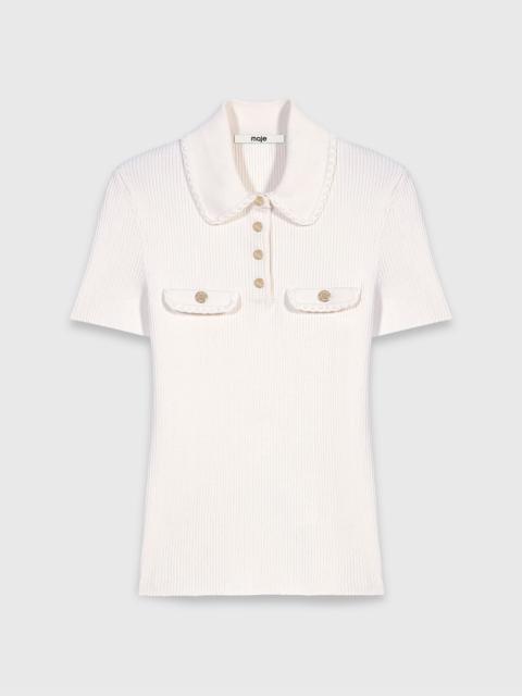 maje Short-sleeved polo with pockets