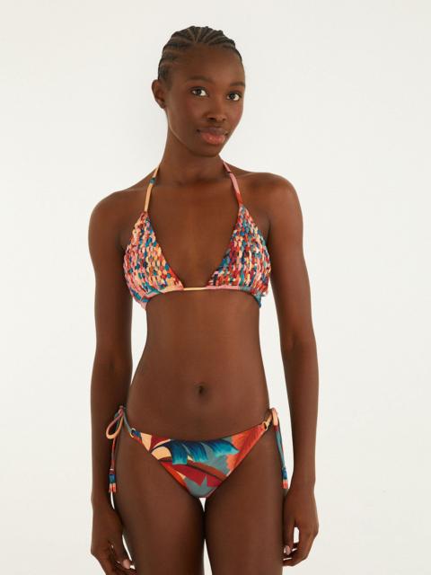 FARM RIO Atlantic Rain Forest Multicolored Tie Side Bikini