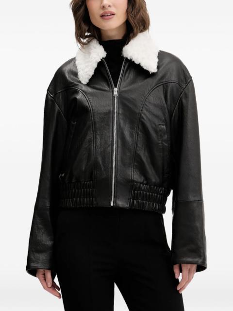 HUGO shearling zip-up jacket