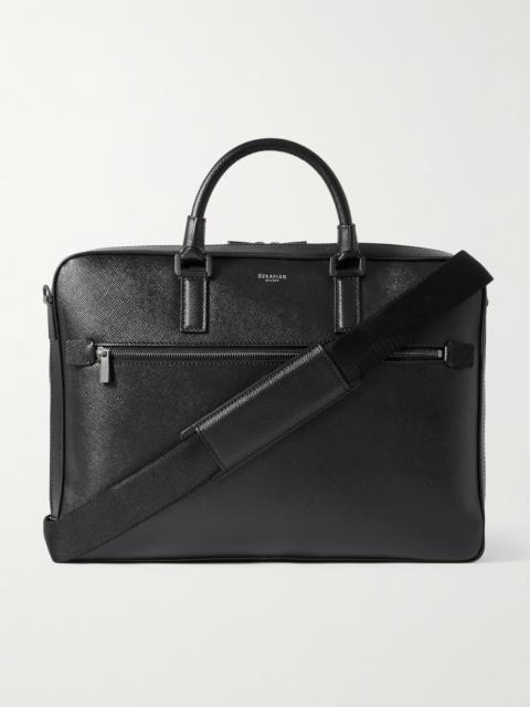 Serapian Evoluzione Cross-Grain Leather Briefcase
