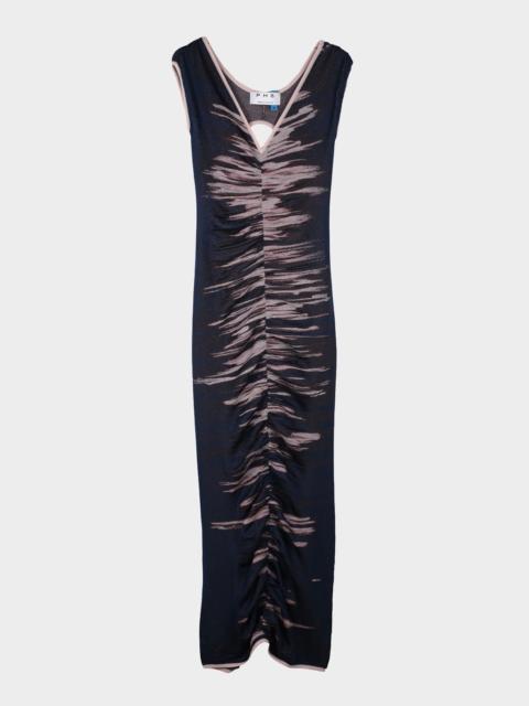 PH5 Danio Ruched Open-Back Maxi Dress