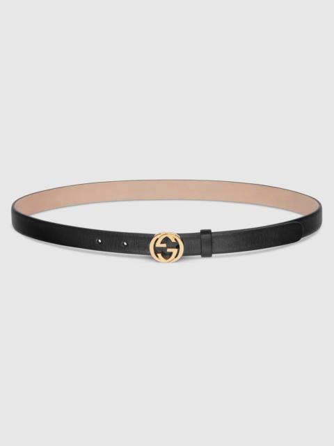 GUCCI Thin belt with Interlocking G buckle