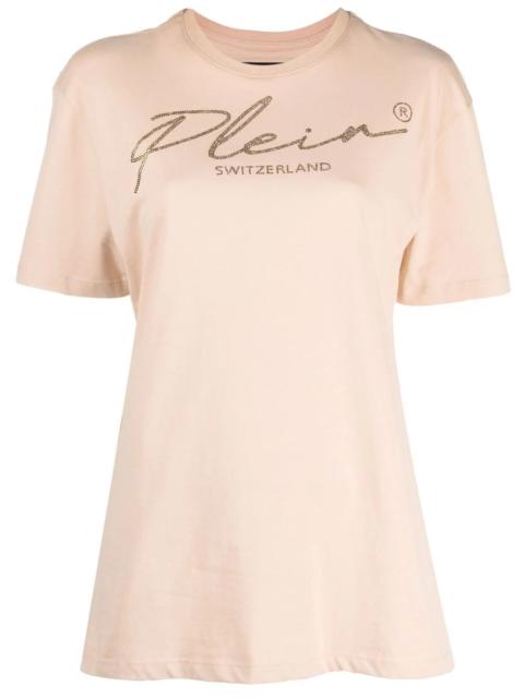 PHILIPP PLEIN signature crystal-embellished T-shirt