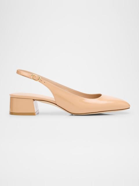 Stuart Weitzman Maeve Patent Slingback Ballerina Pumps
