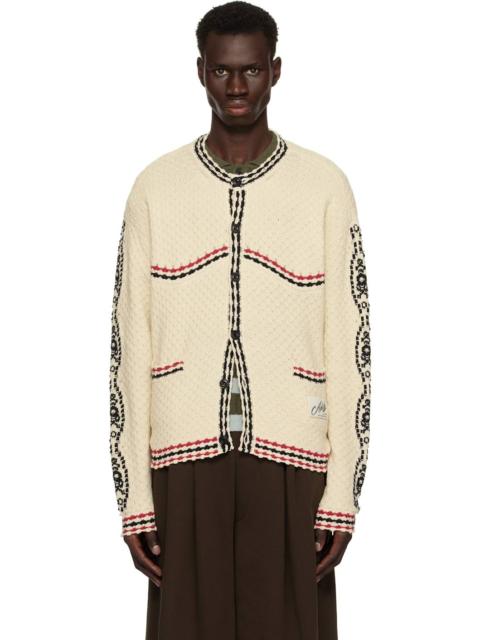 Andersson Bell Off-White Fantasia Round-Neck Cardigan