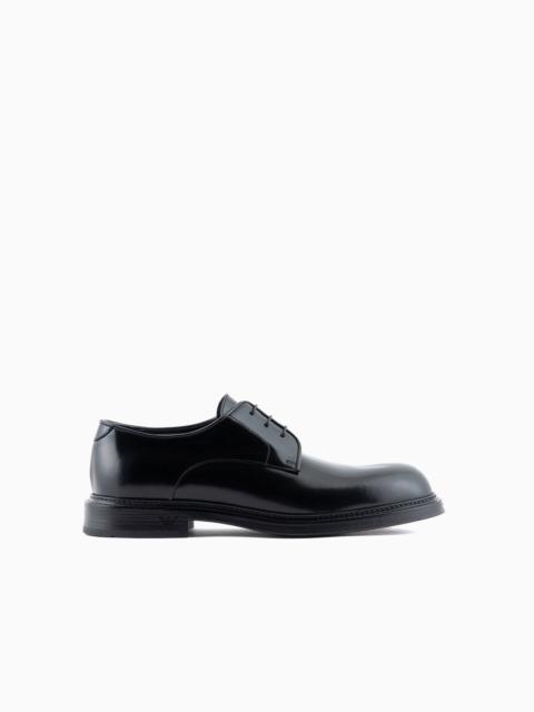 EMPORIO ARMANI Derby shoes in buffed leather