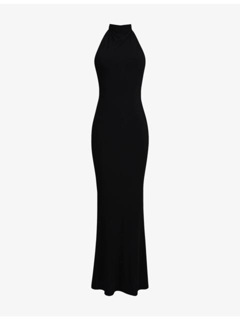 House of CB Sadira Open-Back Jersey Maxi Dress
