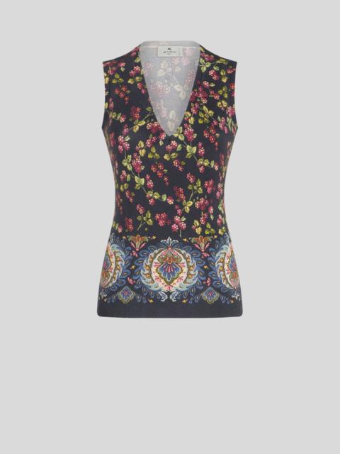 Etro PRINTED KNITTED GILET