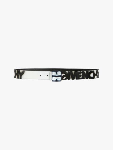 Givenchy 4G REVERSIBLE BELT IN LEATHER WITH TAG EFFECT GIVENCHY PRINT