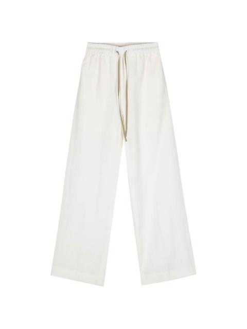 wide-leg linen trousers