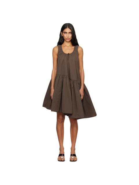 CECILIE BAHNSEN Brown Azelia Midi Dress