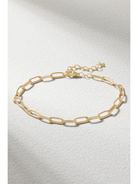 MATEO Paperclip Chain 14-karat Gold Bracelet