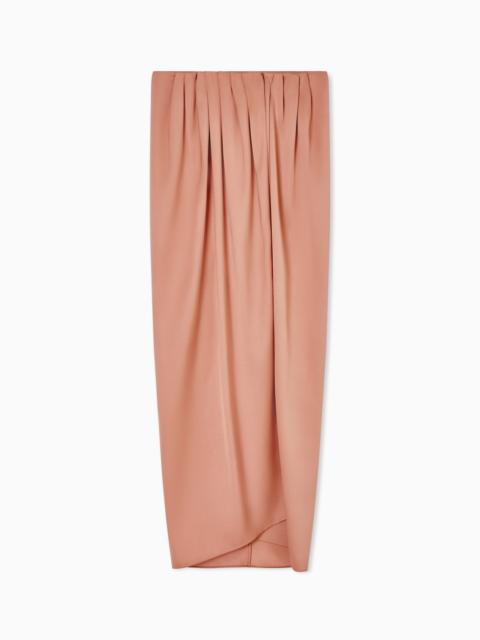 LONG SILK WRAP SKIRT